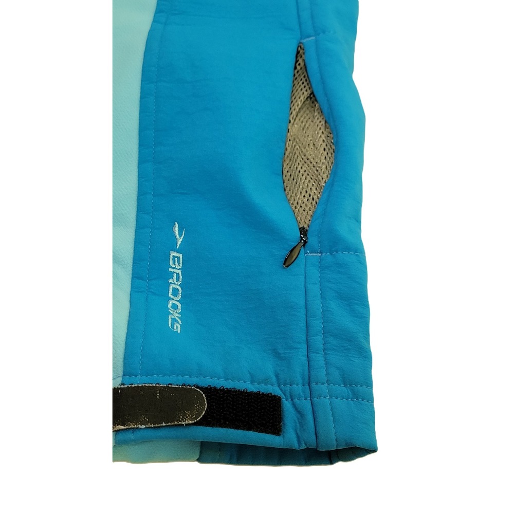 Brooks Women's Blue Light Blue Athletic Active Jacket Size Large Walking Running - Picture 7 of 16